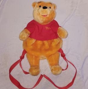 90s Disney Store Winnie The Pooh Plush Backpack Bag Purse Vintage Stuffed Animal